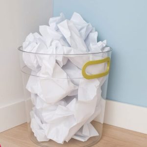 Simple Desktop Trash can Clear Garbage can Wastebasket Mini